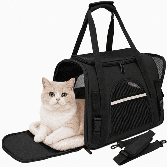 PHANCIR Foldable Cat Carrier, 17.32