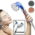 thumbnail image 1 of PHANCIR Hand Held Shower Head, 3 Settings Spray High-Pressure Shower Heads with Filter Beads, Blue, 1 of 7