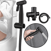 PHANCIR Handheld Bidet Sprayer for Toilet, Stainless Steel Bidet Attachment for Feminine Wash, Black