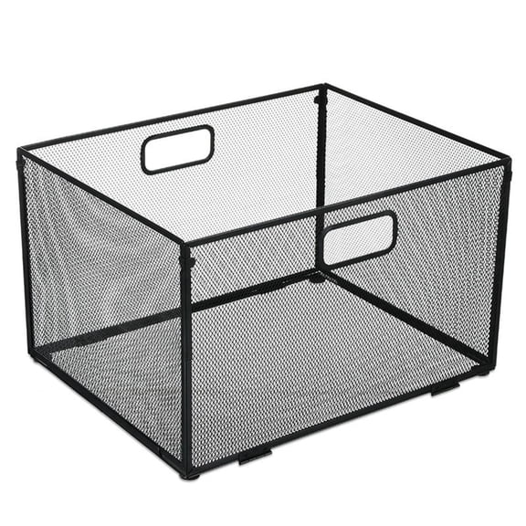 PHANCIR Mesh Metal Hanging File Folder Organizer, Stackable Desktop Document Storage Basket, Detachable Foldable Desk Organizer for School, Home & Office, Large