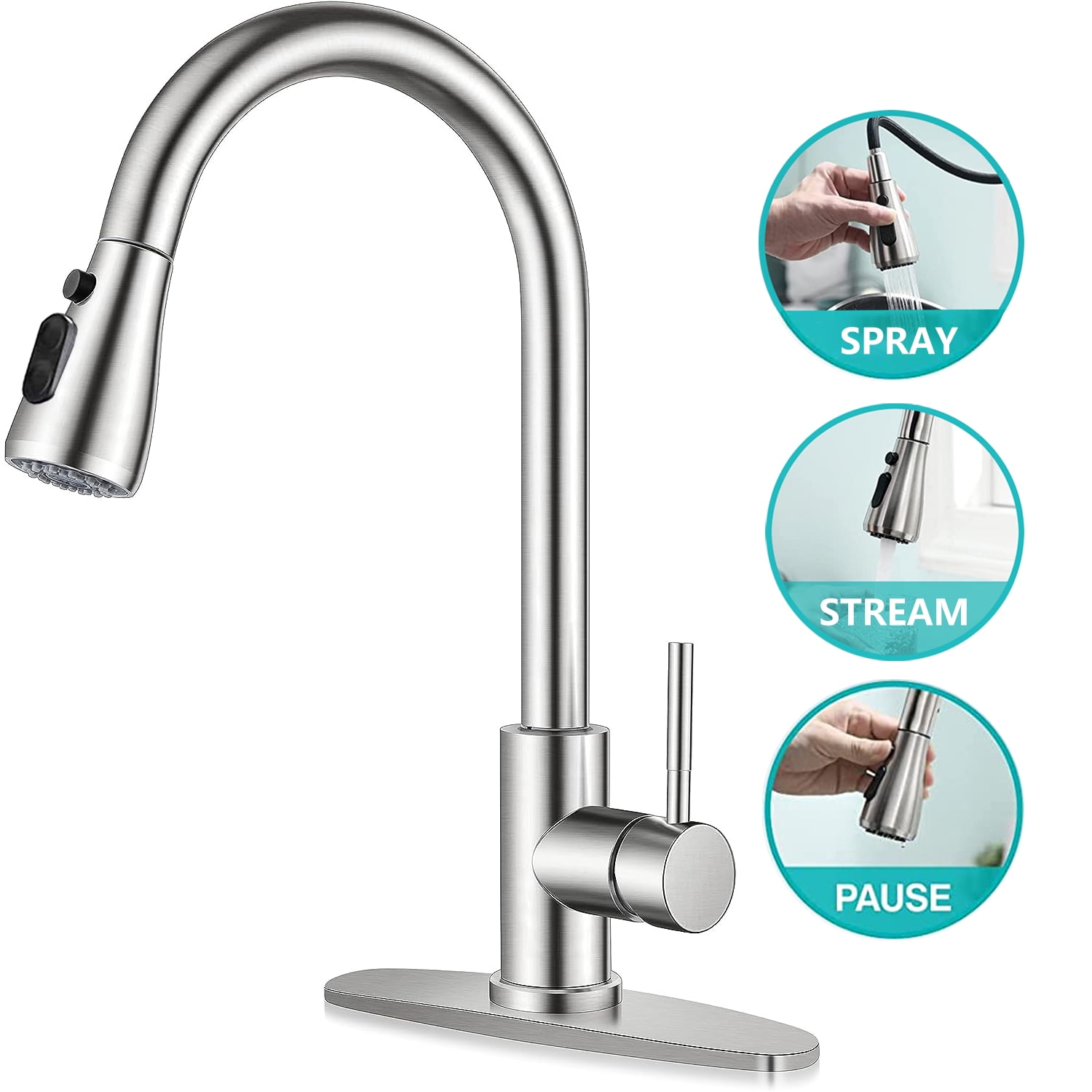 Phancir Kitchen Faucet With Pull Down