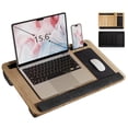 thumbnail interactive-video image 1 of PHANCIR Portable Lap Desk for Laptop, Wood Lapdesk Bed Table with Handle Fits up to 15.6 inches Tray Table with Soft Pillow, Mouse Pad, Wrist Pad & iPad/Phone Slots, Laptop Stand 21.6 x 13.4in-Walnut, 1 of 9