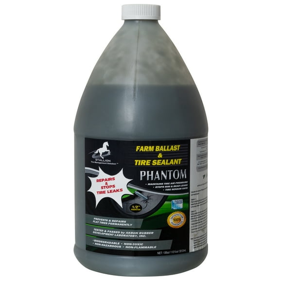PHANTOM Farm Ballast & Tire Sealant Repairs and Stops Tire Leaks for Industrial & Ag Tires