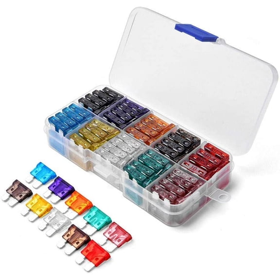 PHANY 80 Pack Standard Car Fuse 3A/5A/7.5A/10A/15A/20A/25A/30A/35A/40A with Storage Case with Fuse Clip