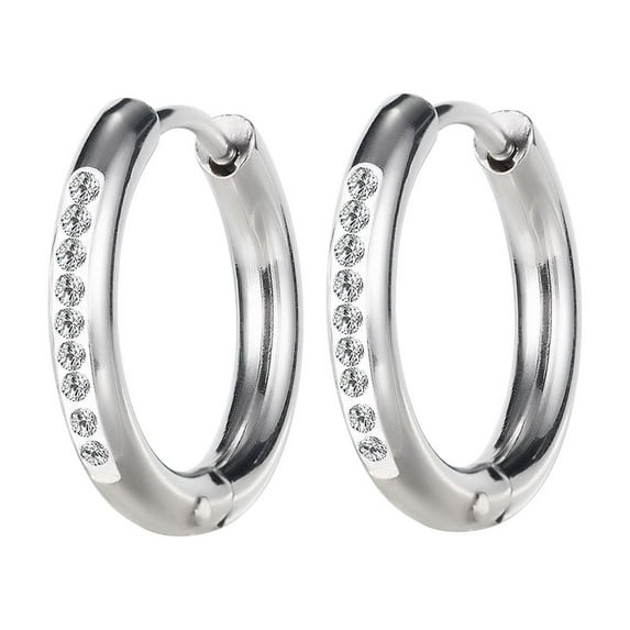 PHANY Hoop Earrings Men's and Women's All-match Stainless Steel Earrings