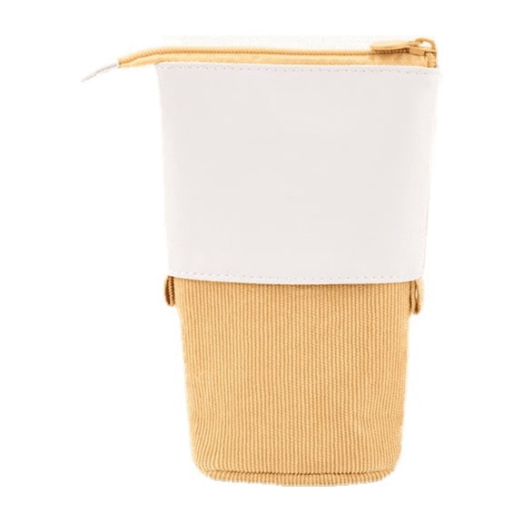 PHANY Pop Up Pen Pencil Telescopic Holder Stationery Case, Corduroy Stand-up Transformer Bag
