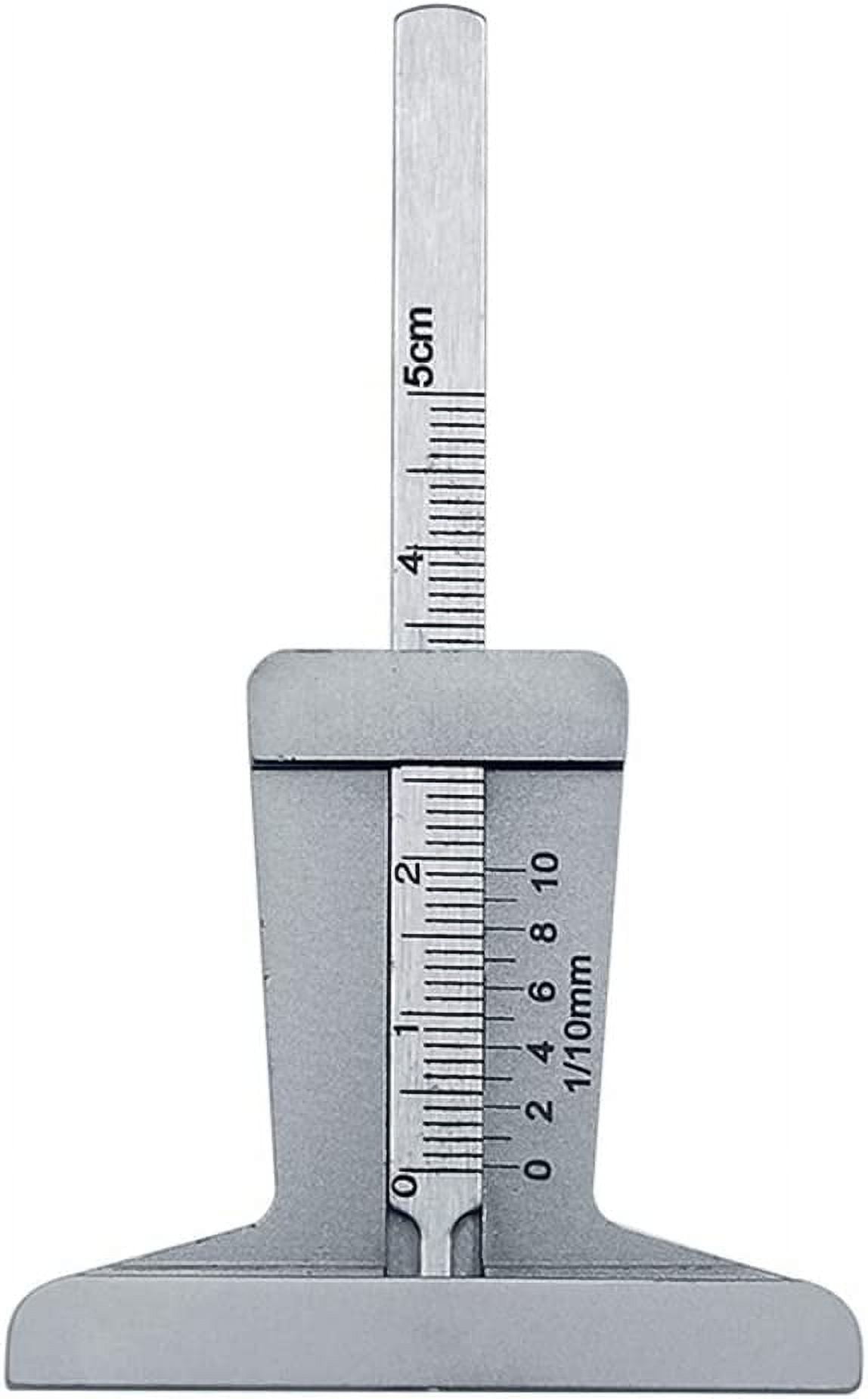 PHANY Tire Depth Gauge, Tire Tread Depth Gauge 050mm Stainless Steel Tire Tread Gauge for Car