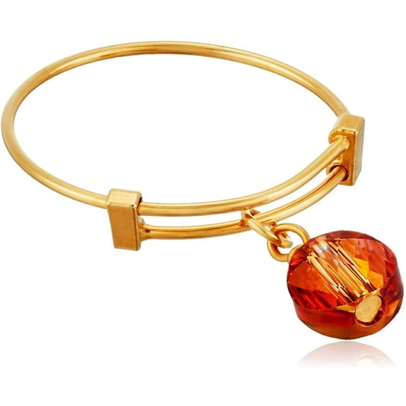 PHARAOH Crystal Expandable Wire Ring 14K Gold Plated New