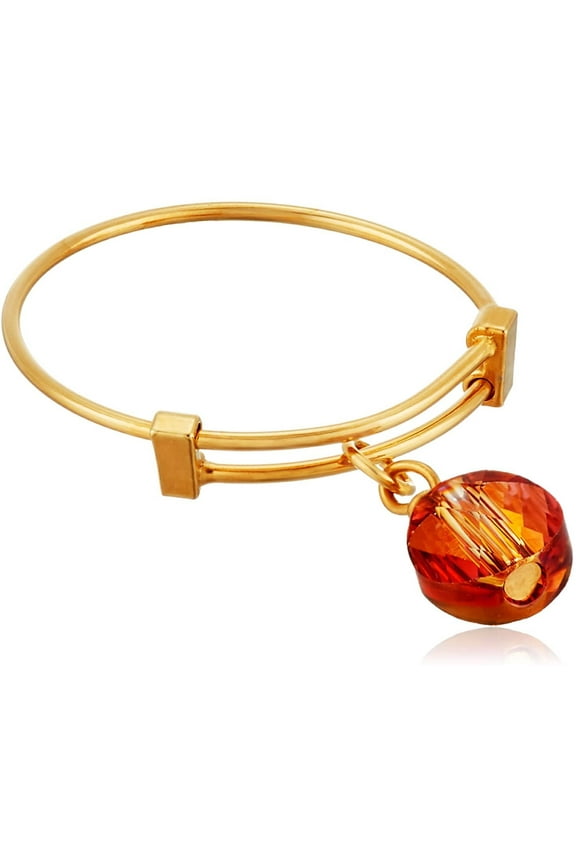 PHARAOH Crystal Expandable Wire Ring 14K Gold Plated New