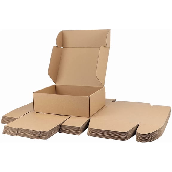 PHAREGE 12x9x4 inch Shipping Boxes Bulk 20 Pack Brown, Tab Lock Tuck Top Mailer Boxes for Packaging Small Business, Medium Cardboard Gift Boxes for Wrapping Mailing Present