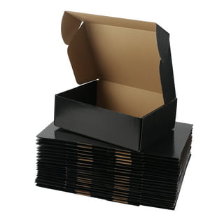 Calenzana 12x9x3 Shipping Boxes Set of 20, Black Corrugated Box Cardboard  Boxes for Packaging and Mailing, Small Business 