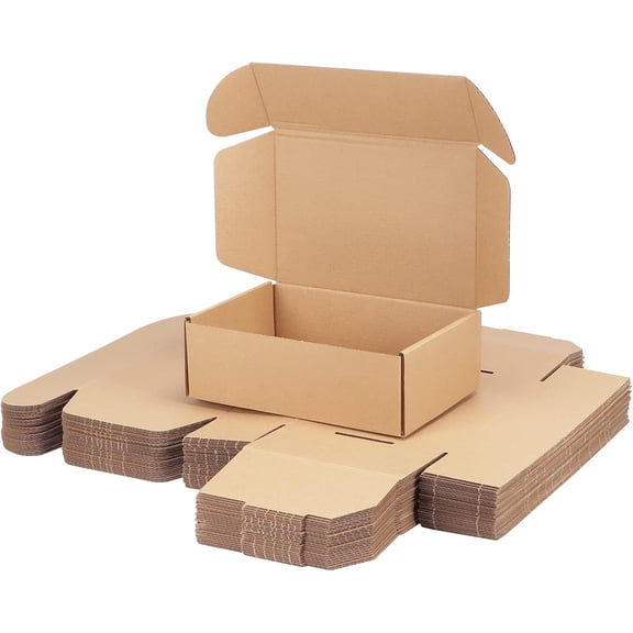 PHAREGE 9x6x3 inch Shipping Boxes Bulk 25 Pack Brown, Tab Lock Tuck Top Mailer Boxes for Packaging Small Business, Small Cardboard Gift Boxes for Wrapping Mailing Present