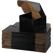 PHAREGE 9x6x4 Shipping Boxes Set of 25, Corrugated Cardboard Boxes Small Business for Packaging,Black