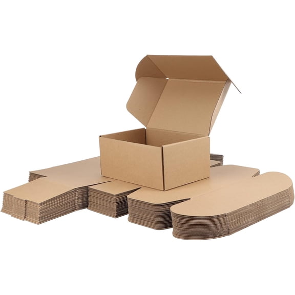 PHAREGE 9x6x4 inch Gift Shipping Boxes Bulk 25 Pack Brown, Tab Lock Tuck Top Mailing for Packaging Small Business, Cardboard Mailer Wrapping Present