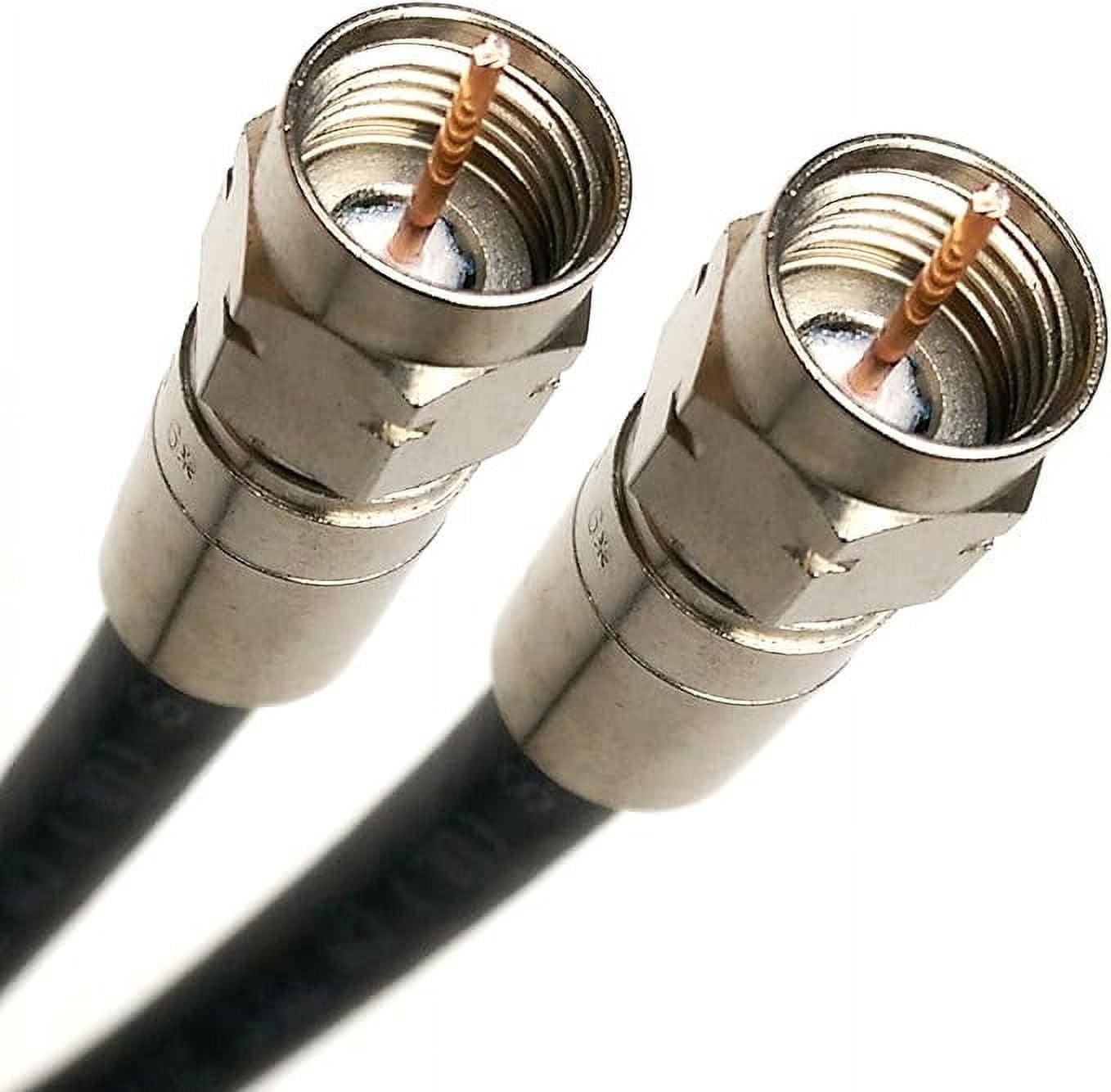 PHAT SATELLITE 60ft RG-6 Coaxial Cable – Quad Shield, Solid Copper, 3Ghz, With Compression Connectors