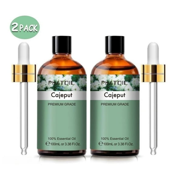 PHATOIL 2pcs Cajeput Essential Oil, Premium Grade Essential Oils for Diffuser, Aromatherapy, DIY Soap Making, Skin Care, Massage 3.38 Fl Oz