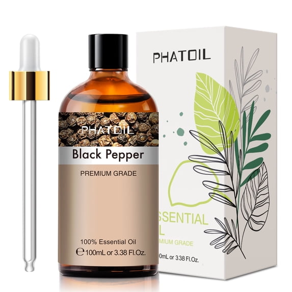 PHATOIL 100ML Black Pepper Essential Oils Great for DIY Candle and Scented Products Making, Gift for Friends