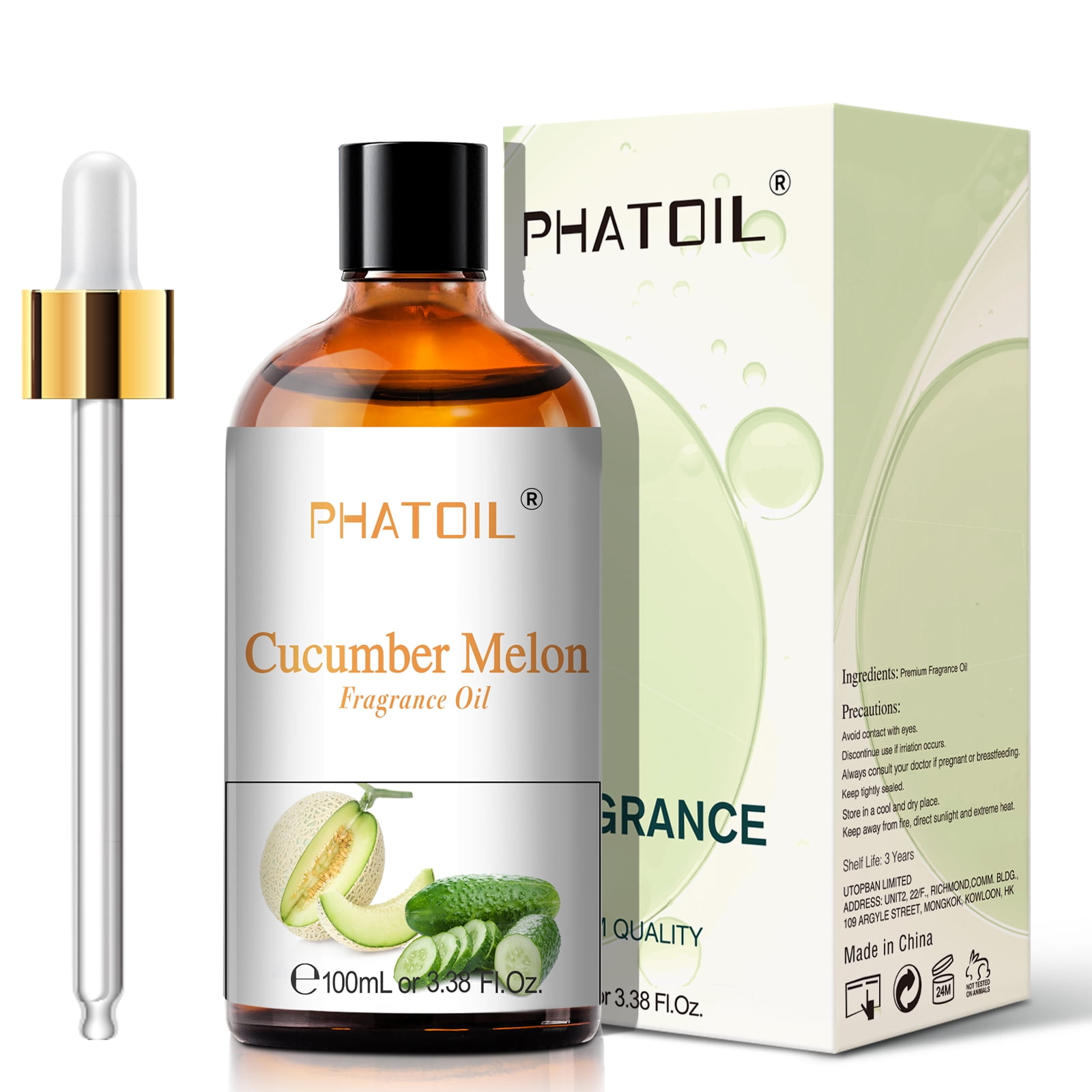 PHATOIL 100ML Cucumber Melon Essential Oils for Aromatherapy Diffuser, Spa  Massage, Yoga, Relaxation, Skin Care, DIY Candle and Soap Making 
