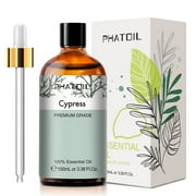 PHATOIL 100ML Cypress Essential Oil, Therapeutic Grade, 100% Pure and Natural, Perfect for Skin Care and Massage