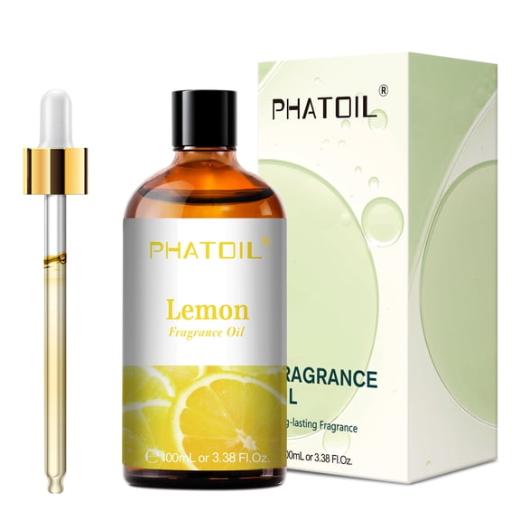 Lemon Fragrance Oil for diffusers, humidifiers, Home fragrances, DIY Skincare, soap Making, DIY Candle Making, Relaxation, Yoga, and Meditation, 3.38 Fl Oz