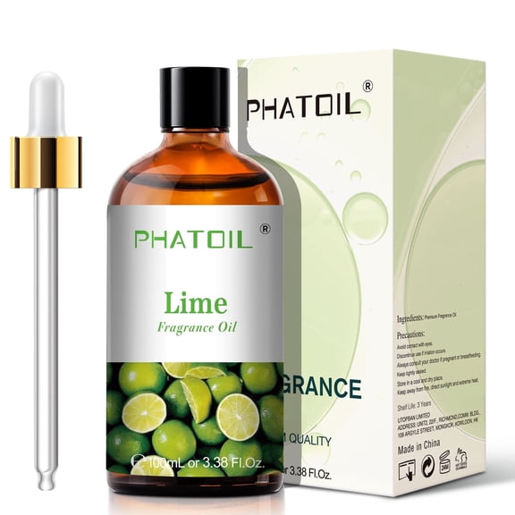 PHATOIL Lime Essential Oils Fruit Scented Oil 100ml, Fragrance Oil for Candle Making, Soap Making, Diffuser Oil