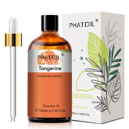 PHATOIL Tangerine Essential Oils, Tangerine Oil for Diffusers, Home Care, Candle Making Scents, Fragrance, Humidifiers, 3.38 Fl Oz