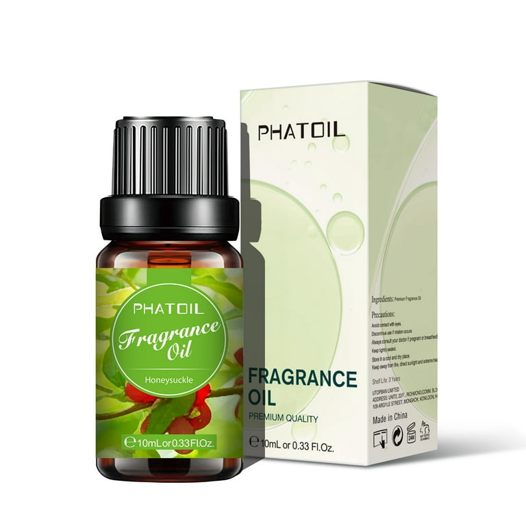 PHATOIL 10ML Floral Fragrance Oils, Honeysuckle Essential Oils for  Aromatherapy, Diffusers, Skin Care, DIY Soap Candle Making 