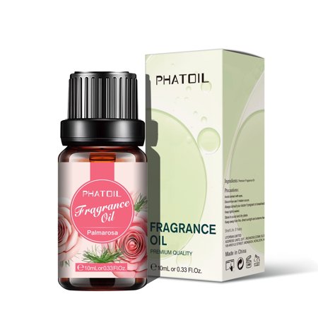 PHATOIL 10ML Palmarosa Essential Oil for Mood, Beauty, Anti-Stress, Immunity, Sleep Support