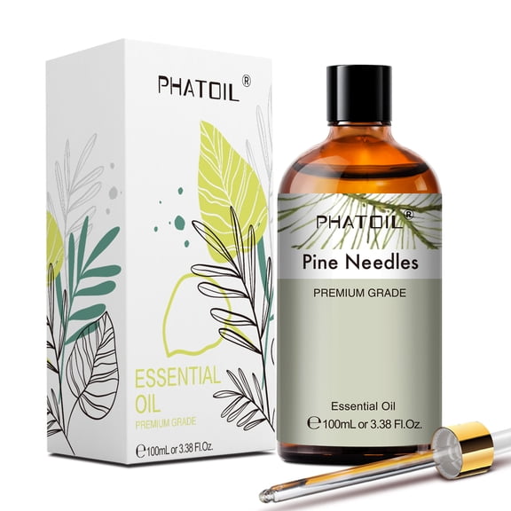 PHATOIL 3.38 fl.Oz Pine Needles Essential Oils for Humidifier Aromatherapy Bath, Pine Scented Oil for Diffuser