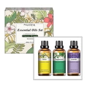 PHATOIL Essential Oils Set, Top 3 Blends for Diffusers, Home Care, Candle Making Scents, Fragrance, Humidifiers, Gifts - Lavender, Lemon, Peppermint 30mL