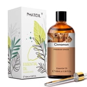 PHATOIL Cinnamon Essential Oils 100% Pure Natural Perfect for Aromatherapy Diffusers, Humidifiers, Skin Care, Massage, Relaxation 100ml/3.38 fl.oz