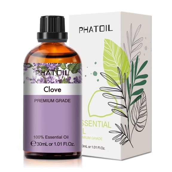 PHATOIL Clove Essential Oils for Diffusers Humidifier Massage Bath Sleep Relaxation 30ml/1.01 fl.Oz
