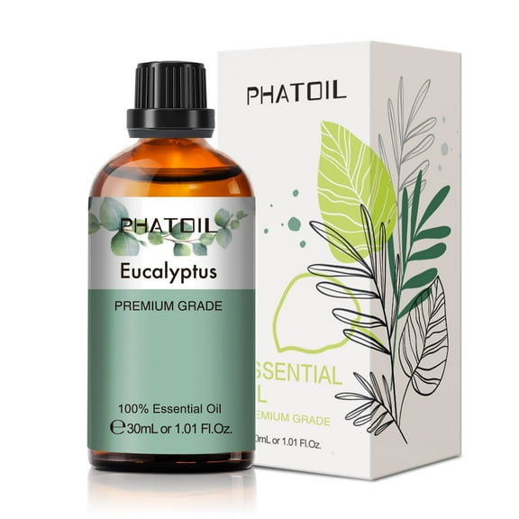 PHATOIL 30ml Eucalyptus Essential Oils for Humidifier 100% Pure Eucalyptus Oil for Massage Relaxation