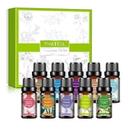 PHATOIL Essential Oils Set 10 Pcs, Fragrance Oils Perfect for Diffuser, Fragrance Oil Set for Massage, Soap, Candle Bath Bombs Making 10ml