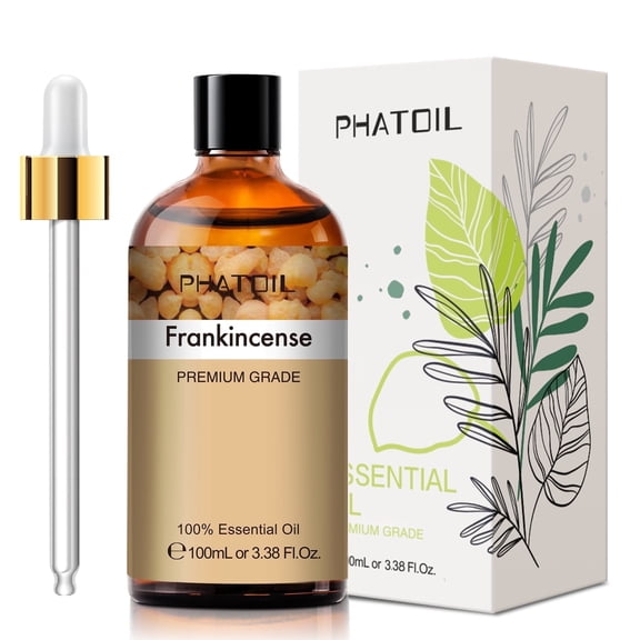 PHATOIL 100ML Frankincense Essential Oil for for Hair, Skin, Diffuser, Aromatherapy, DIY Soap Making Scent