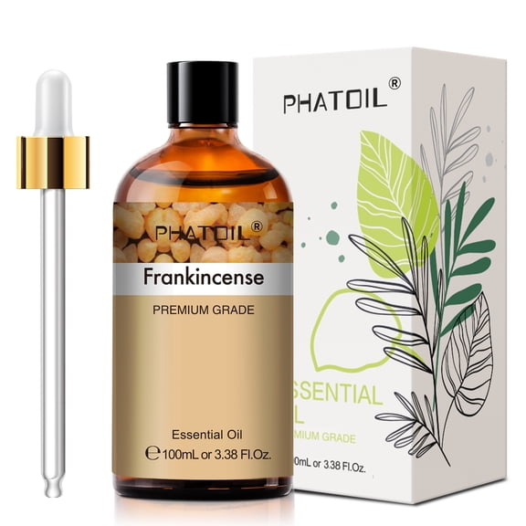 PHATOIL 100ML Frankincense Essential Oil for for Hair, Skin, Diffuser, Aromatherapy, DIY Soap Making Scent