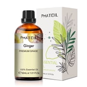 PHATOIL Ginger Essential Oil, 100% Pure and Natural Ginger Massage Oil for Diffuser and Aromatherapy, and DIY Soap Making, 1.01 Fl Oz