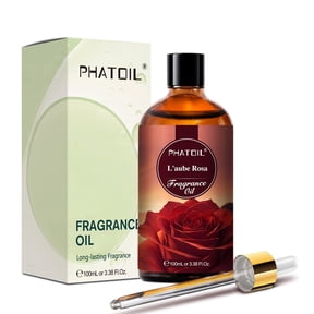 PHATOIL L'aube Rosa Fragrance Oil 3.38 FL Oz, Long Lasting Floral Scent for Diffusers, Humidifiers, DIY Car Freshies, Relaxation, Candle Soap Making