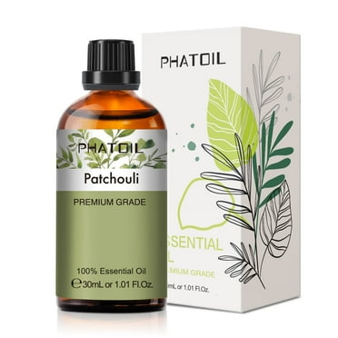 PHATOIL Patchouli Essential Oils Long Lasting Scents for Aromatherapy, Diffuser, DIY Soap and Candle Making 30ml/1.01 fl.Oz