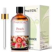 PHATOIL Peach Essential Oils Peach Oil Fragrance Diffuser Oil for Candle Making, Aromatherapy Diffuser, Bathing - 3.38Fl.Oz