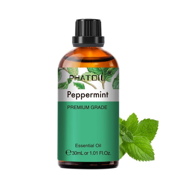 PHATOIL Peppermint Essential Oils for Diffusers Humidifier 100% Pure Natural Aromatherapy Massage Bath Sleep Relaxation 30ml/1.01 fl.Oz
