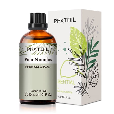 PHATOIL 30ML Pine Needles Essential Oil for Skin, Diffuser, Aromatherapy, Soap Making, 100% Pure
