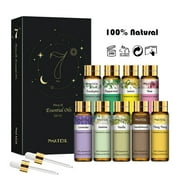 PHATOIL Premium Grade Essential Oils Set - Lavender, Eucalyptus, Ylang Ylang, Vanilla, Peppermint, Sandalwood, Jasmine, Lemon, Rose - 10ml
