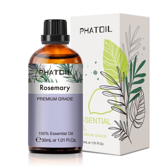 PHATOIL Rosemary Essential Oils for Diffusers Humidifier 100% Pure Natural Aromatherapy Massage Bath Sleep Relaxation 30ml/1.01 fl.Oz