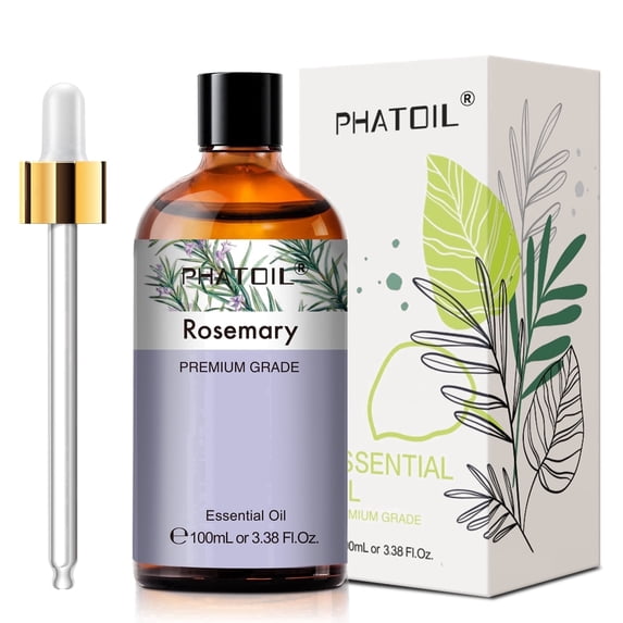 PHATOIL 100ml Rosemary Essential Oil for Soap Making, 100% Pure Rosemary Oil for Diffuser, Humidifiers