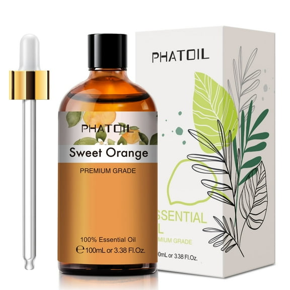 PHATOIL Sweet Orange Essential Oils for Diffusers Humidifier 100% Pure, 100ml/3.38 fl.Oz