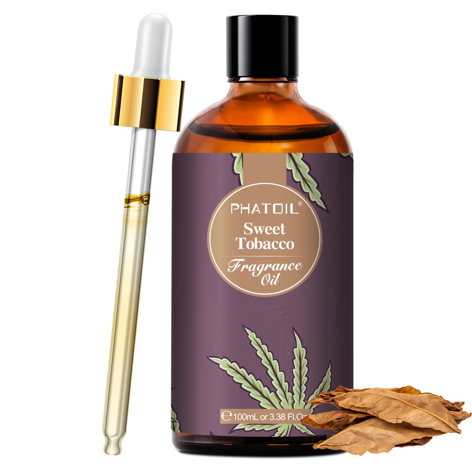 sweet tobacco fragrance oil PHATOIL Sweet Tobacco Fragrance Oils for Aromatherapy, Diffuser,  Relaxation, Yoga, Skin Care, DIY Candle and Soap Making, 3.38 fl oz