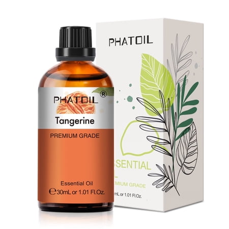 PHATOIL 30Ml Tangerine Essential Oil For Skin And Body, Fragrance Oil For Candle Making, Diffuser, Massage