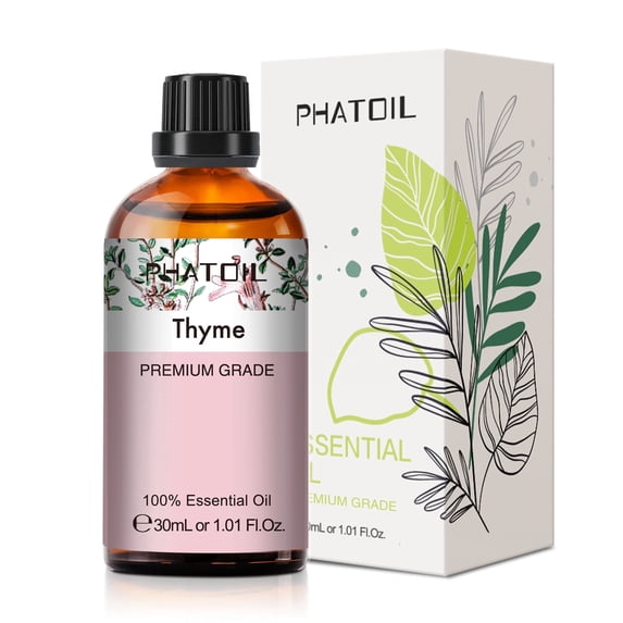 PHATOIL Thyme Essential Oils 100% Pure for Diffusers Humidifier Aromatherapy Massage Bath Sleep Relaxation 30ml/1.01 fl.Oz