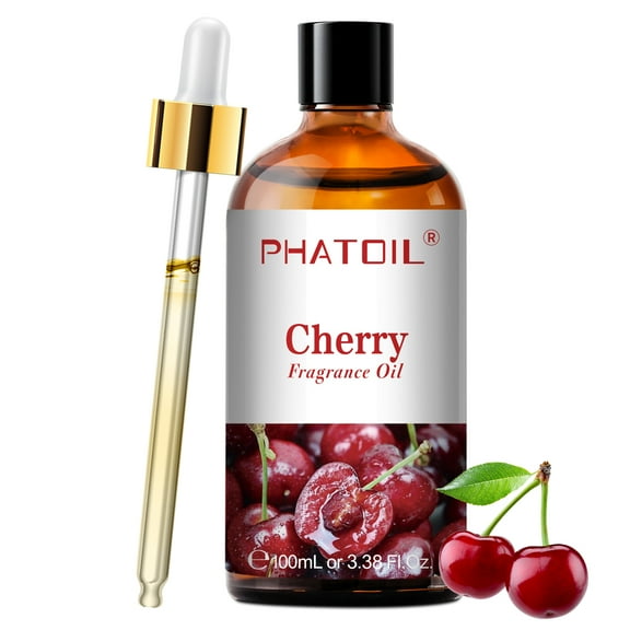 PHATOIL Cherry Essential Oils Fruit Scented Oil 100ml, Fragrance Oil for Candle Making, Soap Making, Diffuser Oil
